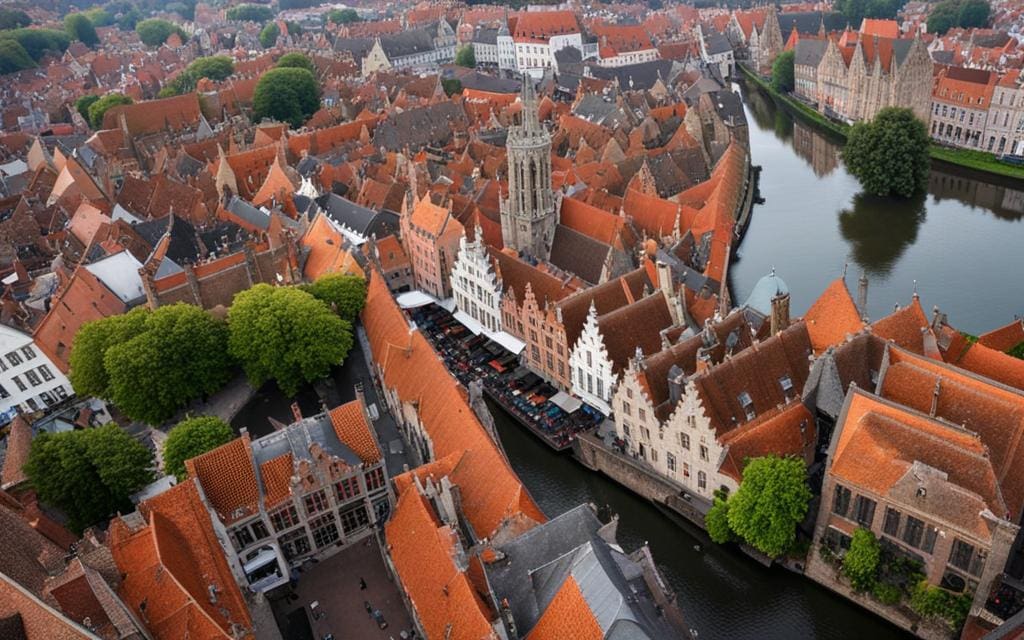 Brugge gezien vanaf het Belfort