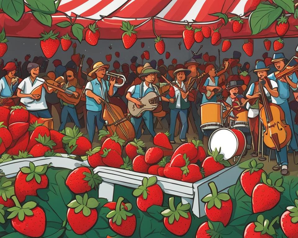 muziek op het aardbeienfestival