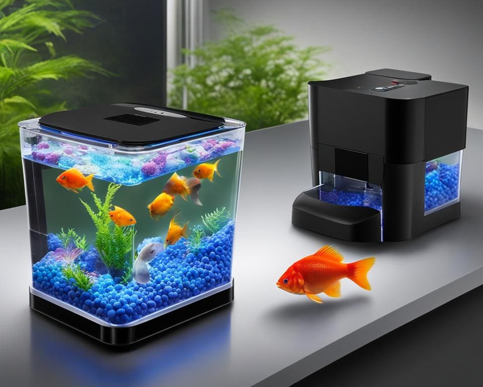 Slimme Aquariumvoeder - Voedt je vissen automatisch.