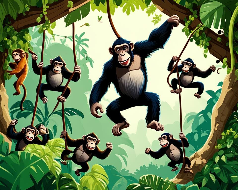 apen in de jungle