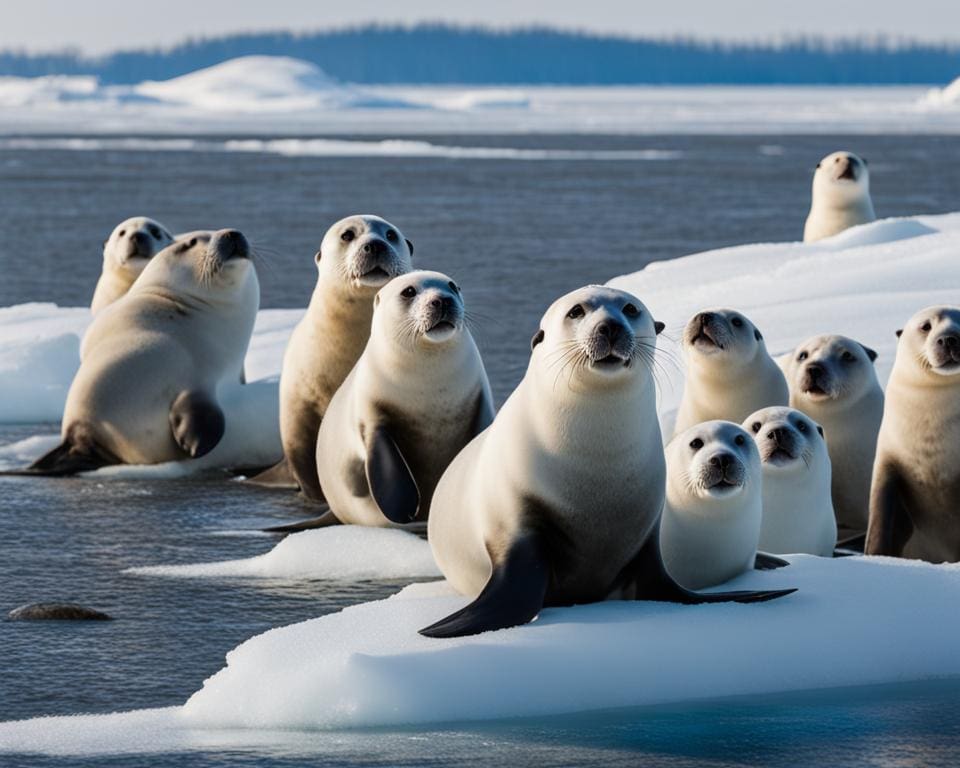 zeehonden op de noordpool