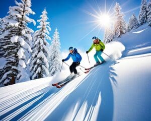 Ski of snowboard in de Alpen, Zwitserland