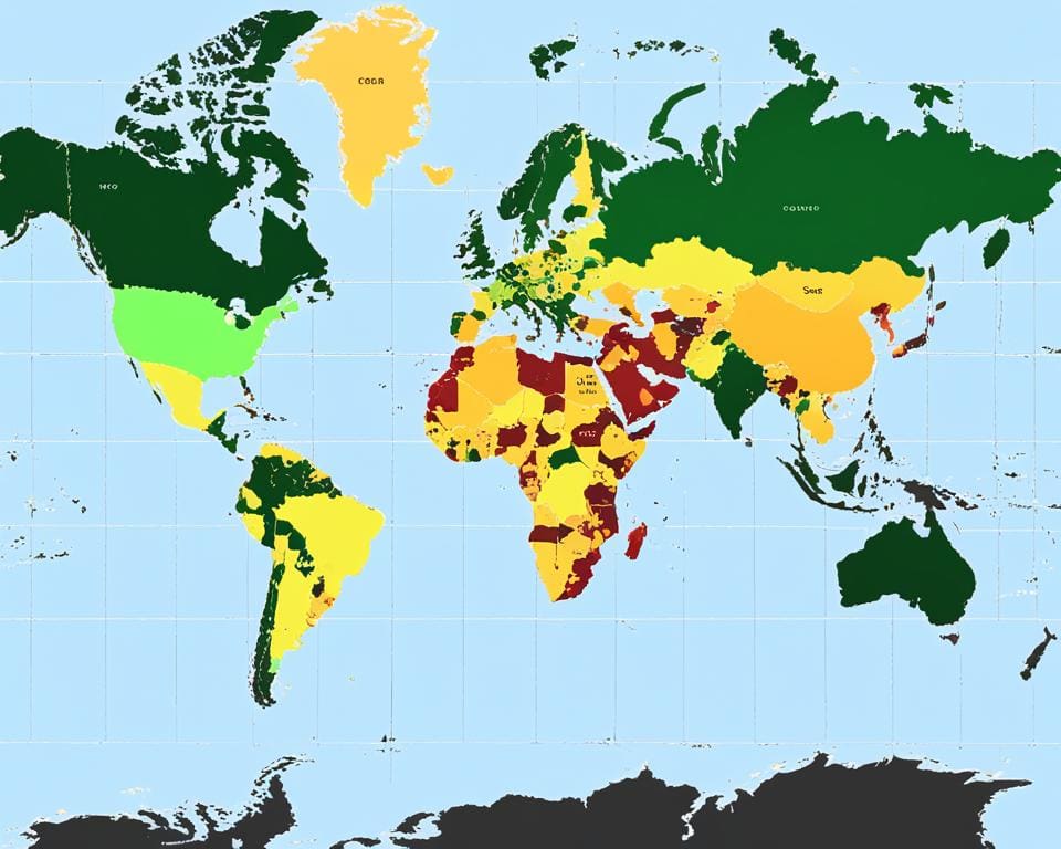 demografische gegevens per land