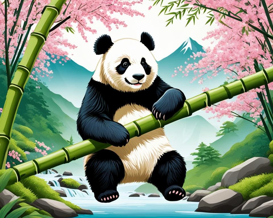 natuurlijke habitat panda
