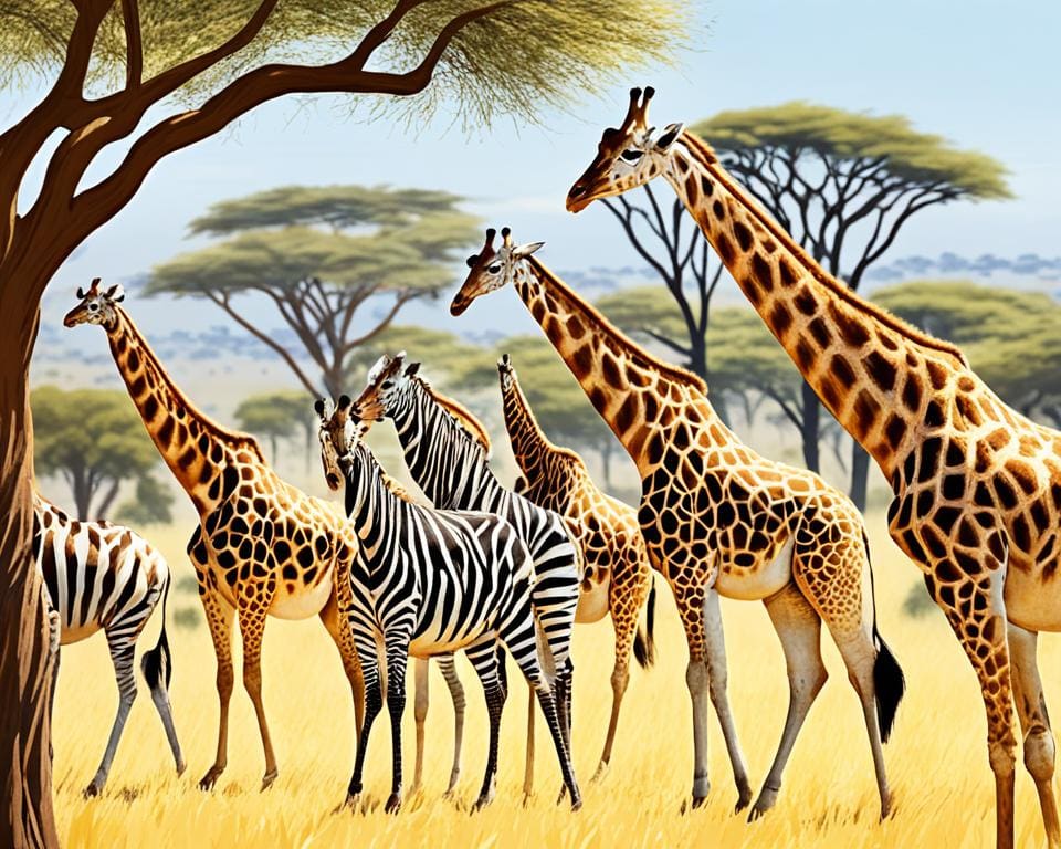 leefgebied giraffen