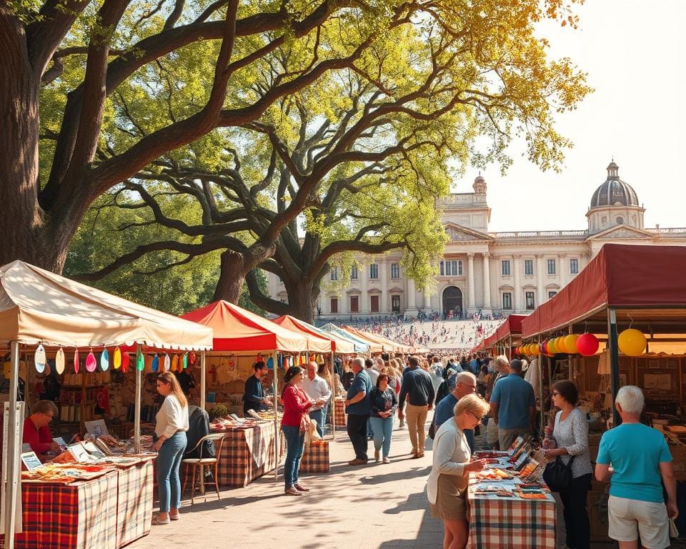 Bezoek een ambachtenfestival in een historisch park