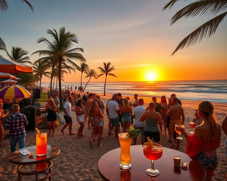 Ga naar een beach party met livemuziek en cocktails