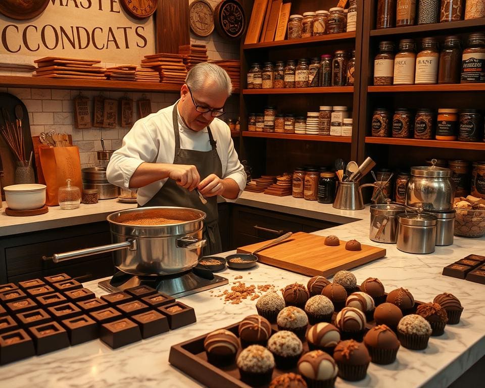 Probeer een ambachtelijke chocoladeworkshop met een meesterchef