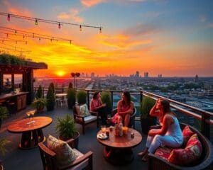 Probeer een pop-up rooftop bar met een unieke sfeer