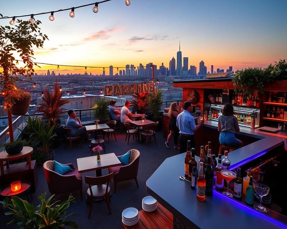 pop-up rooftop bar