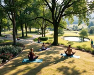 Parkdag met ontspanning, yoga en natuurroutes