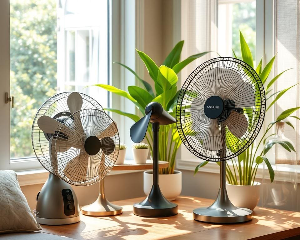 tafelventilators voor verkoeling