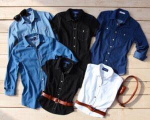 Ralph Lauren denim tops: Klassiek en veelzijdig